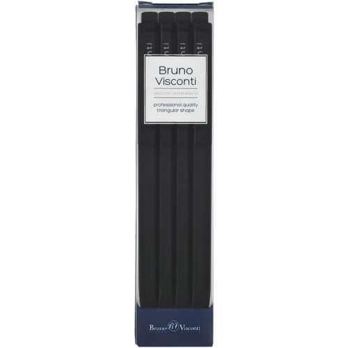 Bruno Visconti Набор автоматических шариковых ручек SoftClick. Black, синих, 4 штуки
