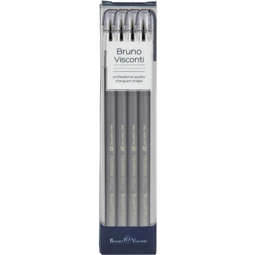 Bruno Visconti Набор шариковых ручек FirstWrite. Ice, синих, 4 штуки