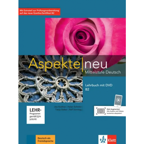 Klett Aspekte neu. B2. Lehrbuch mit DVD. Mittelstufe Deutsch Schmitz Helen, Koithan Ute, Sonntag Ralf