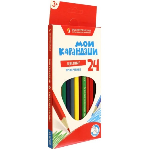 ВКФ Карандаши цветные Мои карандаши, 24 цвета