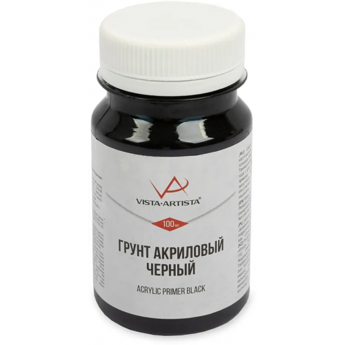 Vista-artista Грунт акриловый, черный, 100 мл