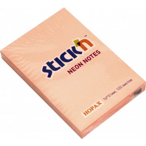 Stickn Блок для записей самоклеящийся, неоновый розовый