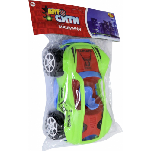 ABtoys Машинка с заводным механизмом и световым эффектом