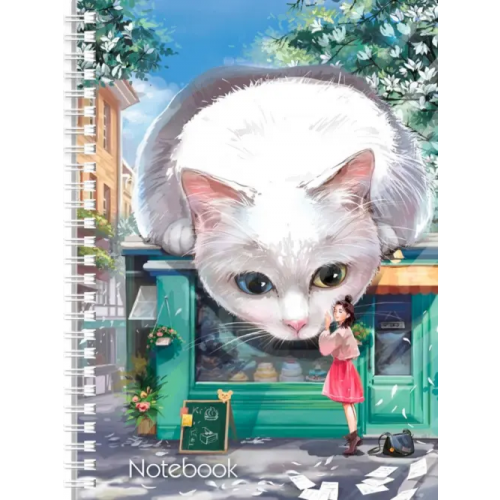 Феникс+ Записная книжка Большой котик, А5, 80 листов