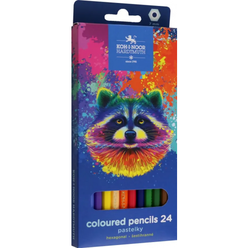 Koh-I-Noor Карандаши цветные Racoon, 24 цвета