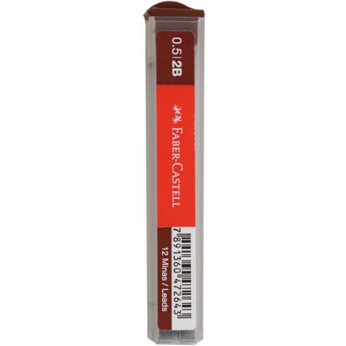 Faber-Castell Грифель 2B, полимерный, 0,5, 12 шт