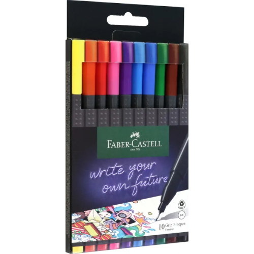 Faber-Castell Набор цветных капиллярных ручек 10 цветов GRIP