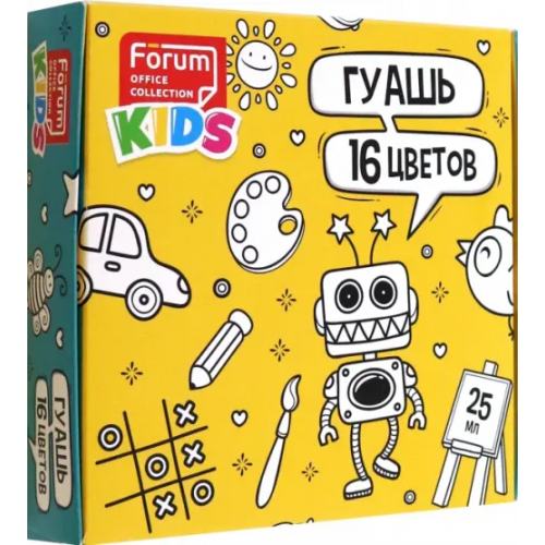 Forum Гуашь Kids, 25 мл, 16 цветов