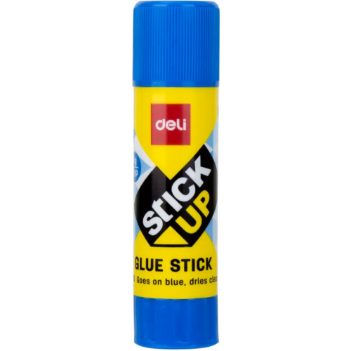 Клей-карандаш Deli "Stick UP", цвет: синий, 8 грамм, арт. EA20530