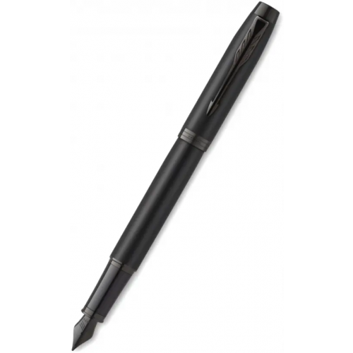 Parker Ручка перьевая "IM Achromatic Black", 0,8 мм, синяя