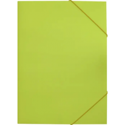 Папка на резинке "Бюрократ. Double Neon", цвет: желтый, A4, арт. DNE510YEL
