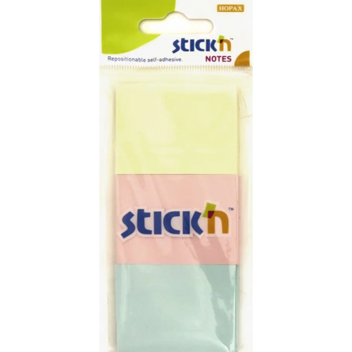 Stickn Блок самоклеящийся. Stick`n, 100 листов, 3 цвета