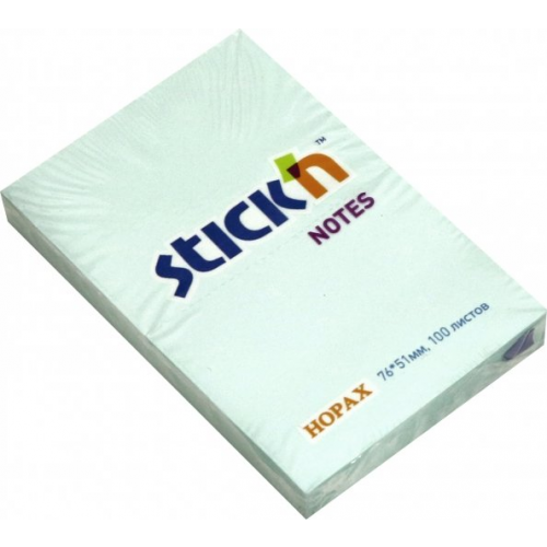 Stickn Блок самоклеящийся "Stick`n", цвет: пастель голубой, 51x76 мм, 100 листов, арт. 21146