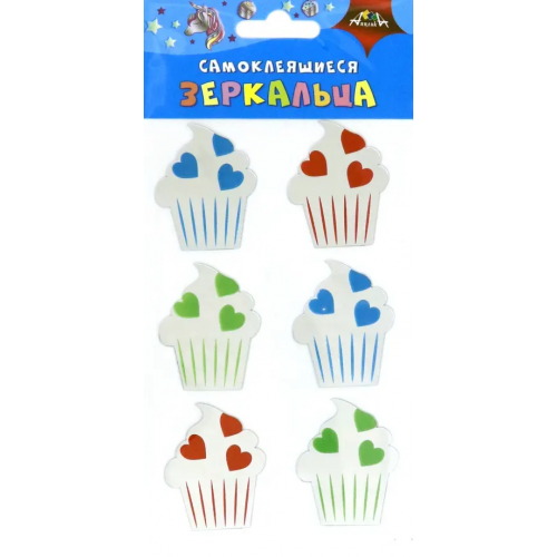 АппликА Самоклеящиеся зеркальца "Капкейки"