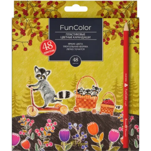 Bruno Visconti Карандаши цветные "Fun Color" (пластиковые), 48 цветов
