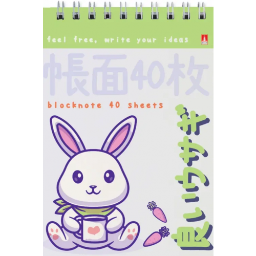 Альт Блокнот Kawaii animals, А6, 40 листов, клетка, в ассортименте