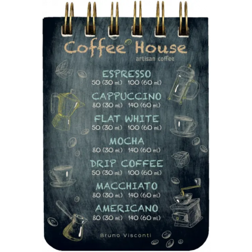 Bruno Visconti Блокнот Coffeе House-2, А7, 100 листов, линия