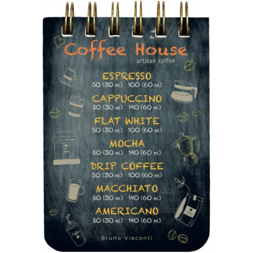 Bruno Visconti Блокнот Coffeе House, А7, 100 листов, линия