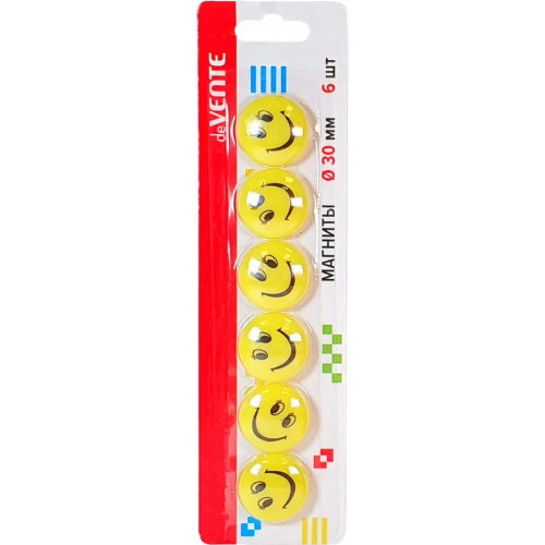 deVENTE Магниты для доски офисной Smile, 6 шт