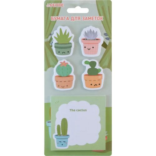 deVENTE Набор клейкой бумаги для заметок Cactus, 5 дизайнов