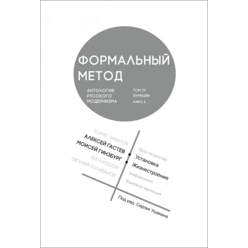 Кабинетный ученый Формальный метод. Антология русского модернизма. Том 4. Функции. Книга 2 Гастев Алексей Алексеевич, Гинзбург Моисей Яковлевич