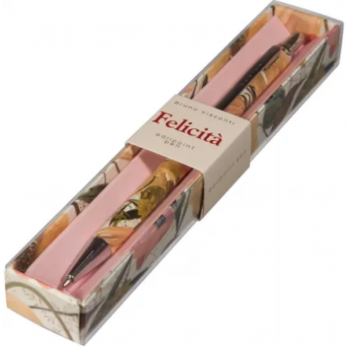 Bruno Visconti Ручка шариковая автоматическая Felicita. Цветочная страсть, синяя