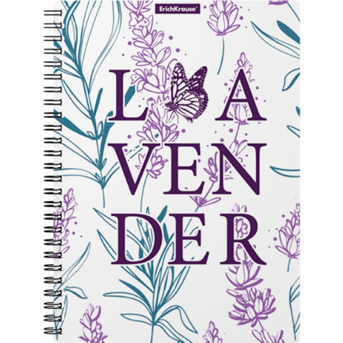 Erich Krause Тетрадь общая Lavender, А5, 80 листов, клетка, спираль