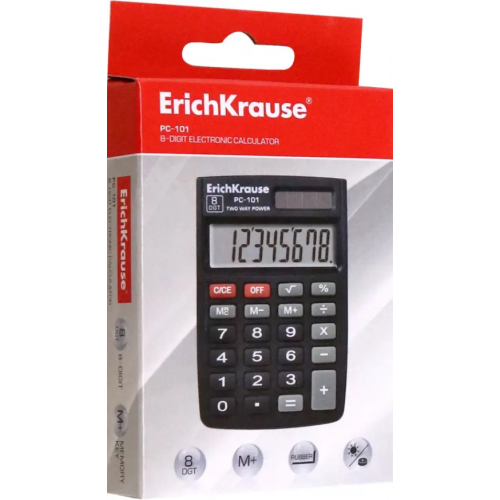 Erich Krause Калькулятор карманный PC-101 Classic, 8 разрядов