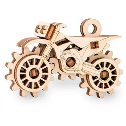 Eco Wood Art Деревянный конструктор-брелок Эвик. Кроссбайк