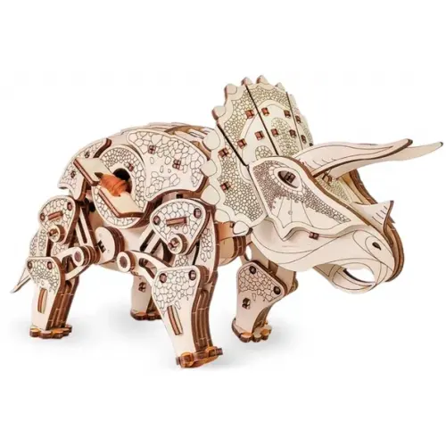 Eco Wood Art Конструктор деревянный 3D Динозавр Трицератопс