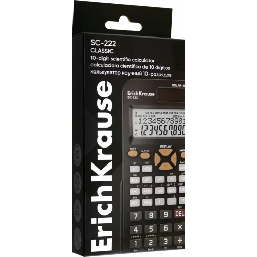 Erich Krause Калькулятор научный 10-разрядов SC-222 Classic, 240 функций, черный