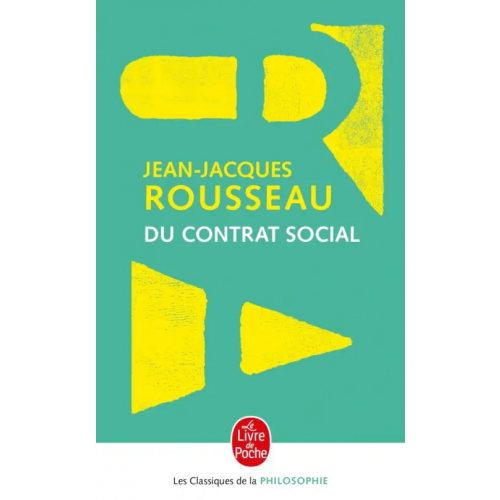 Livre de Poche Du contrat social Rousseau Jean-Jacques