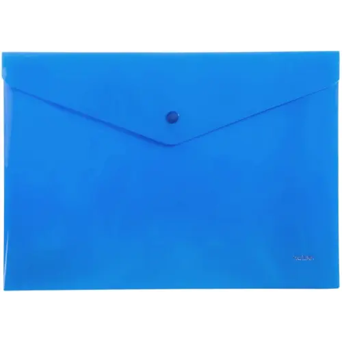 Хатбер Папка-конверт на кнопке, А4, 180 мкм, синяя