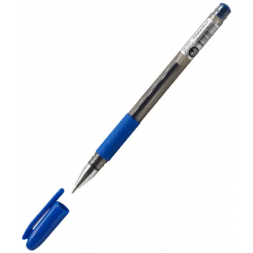 Ручка гелевая "Silwerhof. Advance", синие чернила, 0,5 мм, резиновая манжета