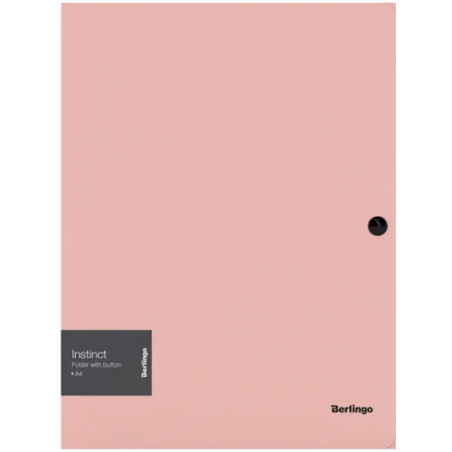 Berlingo Папка на кнопке "Instinct", А4, 600 мкм, фламинго