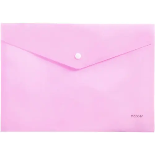 Хатбер Папка-конверт пластиковая на кнопке "NEWtone Pastel ПИОН" А4 (AKк4_05018)