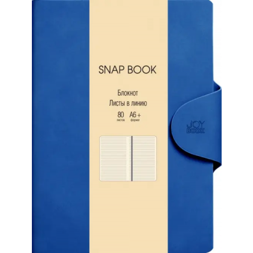 Listoff Блокнот. Snap book, А6+, 80 листов, линия, синий