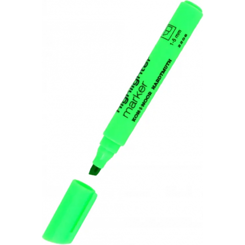 Koh-I-Noor Маркер-текстовыделитель, скошенный, 1-5 мм., зеленый