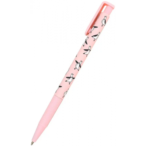 Доминанта Ручка шариковая автоматическая "Bunny. Розовая", 0,7 мм, цвет чернил синий