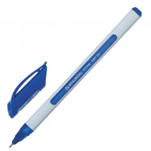 Brauberg Ручка шариковая масляная "Soft White", 0,7 мм, синяя