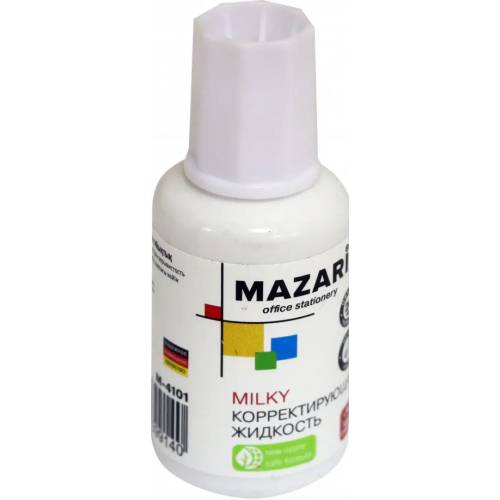 MAZARI Корректирующая жидкость "MILKY" с кисточкой, 20 мл. (M-4101)
