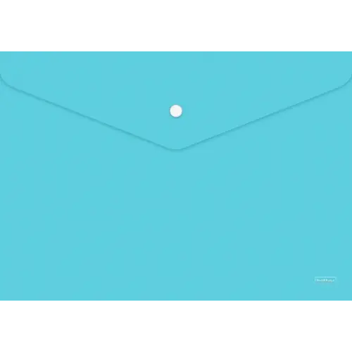 Хатбер Папка-конверт пластиковая на кнопке "NEWtone Pastel Незабудка" А4 (AKк4_05025)
