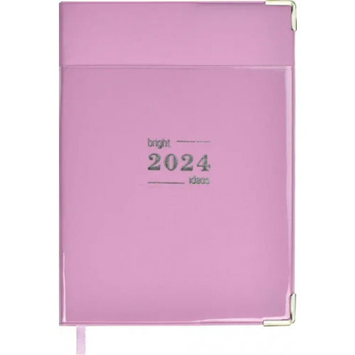 Феникс+ Ежедневник датированный на 2024 год, сиреневый, А6+, 128 листов