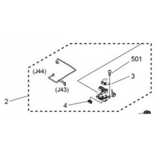 Canon Мотор прижима направляющих с шестеренками PLATEN SHUTTER DRIVE UNIT (стр.9 поз.2,8,14,) для iPF686, iPF685, iPF681, iPF680, iPF671, iPF670, iPF655, iPF650 [QM4-2756-000, QC4-8865-000, QC4-8873-000, разборка нового плоттера IPF 670]