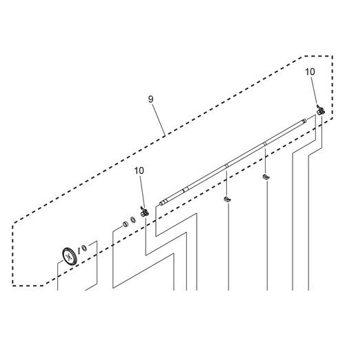 Canon Вал подачи в сборе FEED ROLLER ASSY (стр.13 поз.9) для iPF686, iPF685, iPF681, iPF680, iPF671, iPF670, iPF655, iPF650 [QM4-2854-000, разборка нового плоттера IPF 670, включая QC4-8905 (N10) - 2 шт.]