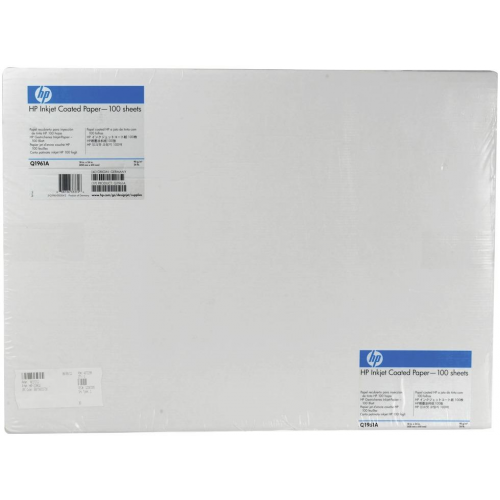Бумага с покрытием HP Q1961A Coated Paper SMP, лист A2+ 18"x24" 457 мм x 0.61 м, 90 г/м2 100 стр