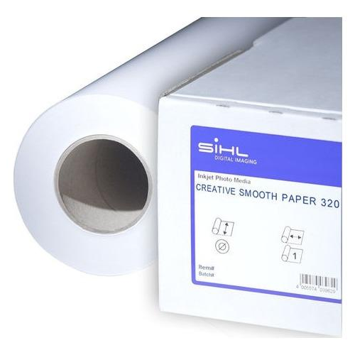 Художественная бумага Sihl 3315-24 Creative Smooth Paper, рулон A1 24" 610 мм x 12 м, 320 г/м2