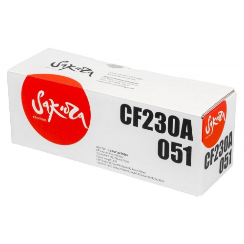 Тонер-картридж совместимый Сакура Sakura SACF230A/051 CF230A/Cartridge 051 черный 1.7K