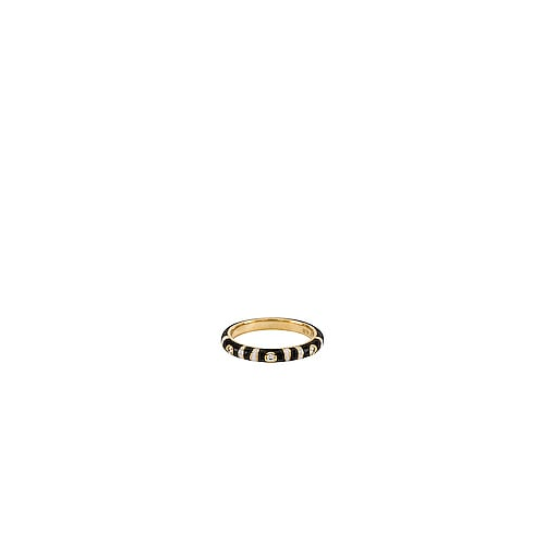 Кольцо 3 diamond zebra enamel - EF COLLECTION EF-80000ER-3-ZEB