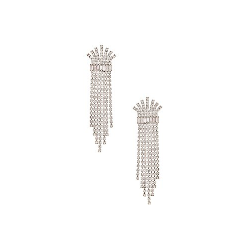 Серьги crystal fringe - Elizabeth Cole H18E25 SLV